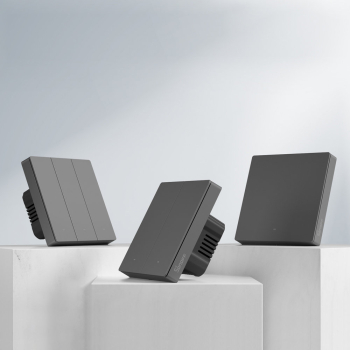 Inteligentny 3-kanałowy przełącznik ścienny WiFi czarny M5-3C-80