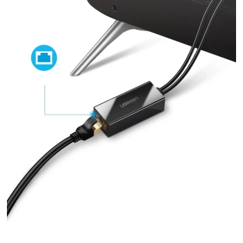 Zewnętrzna karta sieciowa LAN micro USB 100Mbps do Chromecast 1m czarny