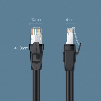 Patchcord kabel przewód sieciowy Ethernet RJ45 Cat 8 T568B 2m