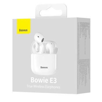 Bezprzewodowe słuchawki Bluetooth 5.0 TWS douszne wodoodporne IP64 E3 biały