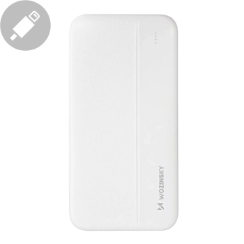Powerbank Li-Po 10000mAh 2xUSB biały