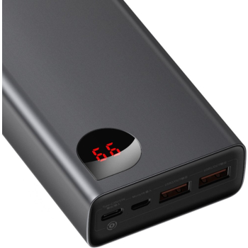 Adaman powerbank 2x USB 1x USB-C 1x microUSB 20000mAh 65W Quick Charge czarny