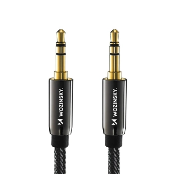 Uniwersalny kabel przewód mini jack AUX 2m czarny