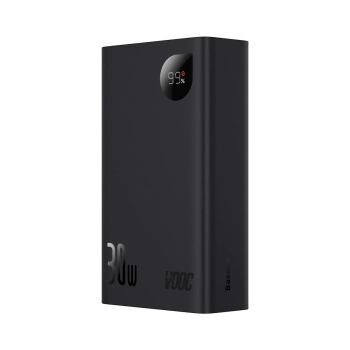 Powerbank z wyświetlaczem 20000mAh 30W 2xUSB 1xUSB-C Quick Charge SCP VOOC czarny