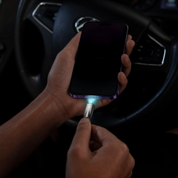 Glimmer Series kabel USB-A Iphone Lightning 480Mb-s 2.4A 2m czarny