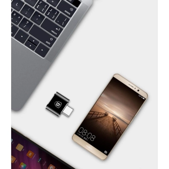 Adapter przejściówka ze złącza USB na USB-C OTG - czarny