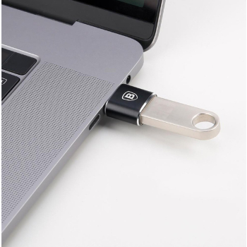 Adapter przejściówka ze złącza USB na USB-C OTG - czarny
