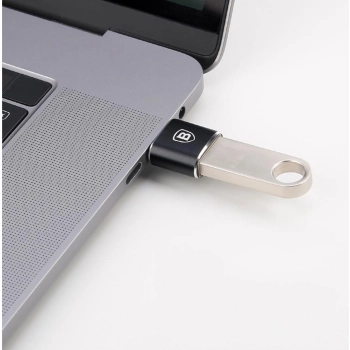 Adapter przejściówka ze złącza USB na USB-C OTG - czarny