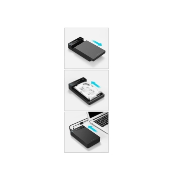 Kieszeń obudowa na dysk HDD SATA 3.5'' USB 3.0 - czarny