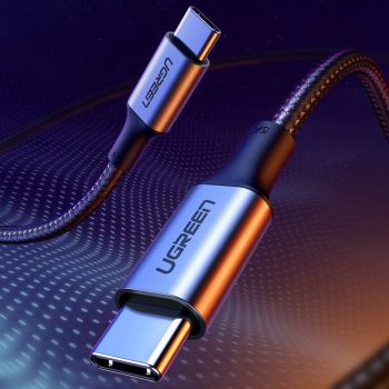 Kabel przewód USB-C - USB-C Power Delivery Quick Charge 1m - szary