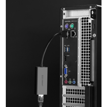 Zewnętrzna karta sieciowa LAN RJ45 - USB 2.0 100 Mbps - czarny