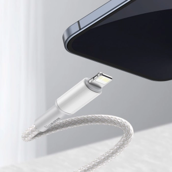 Kabel przewód do iPhone USB-C - Lightning szybkie ładowanie 20W 2m - biały