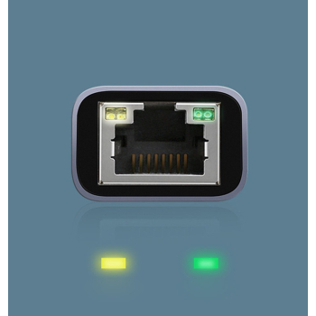 Zewnętrzna karta sieciowa LAN RJ45 - USB-C 1 Gigabit Ethernet - szary