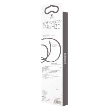 Kabel przewód audio stereo Yiven M30 AUX 3.5mm Mini Jack 1.5m - srebrno-czarny