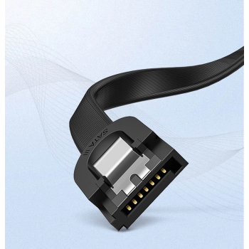Kabel przewód płaski SATA 1.0-3.0 do 5Gb/s 0.5m - czarny