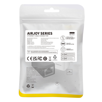 Złączka łącznik kabli sieciowych LAN Ethernet RJ-45 AirJoy czarna