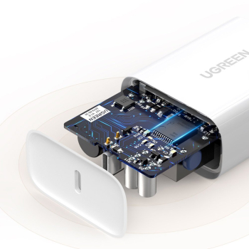 Szybka ładowarka sieciowa USB-C Power Delivery 30 W Quick Charge 4.0 biały