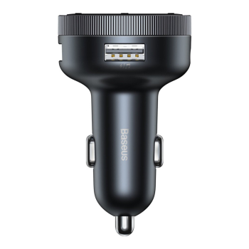 Transmiter FM odtwarzacz MP3 ładowarka samochodowa LED 2x USB Bluetooth czarny