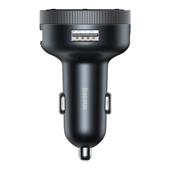 Transmiter FM odtwarzacz MP3 ładowarka samochodowa LED 2x USB Bluetooth czarny