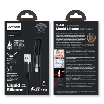 Kabel przewód do iPhone USB - Lightning 2.4A 1.2m czarny