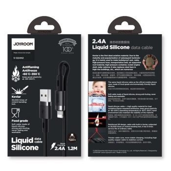 Kabel przewód do iPhone USB - Lightning 2.4A 1.2m czarny