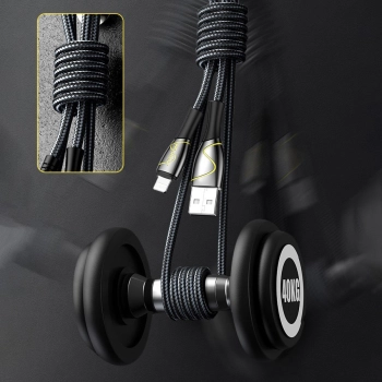 Kabel przewód Mermaid series iPhone USB - Lightning 2.4A 2m czarny