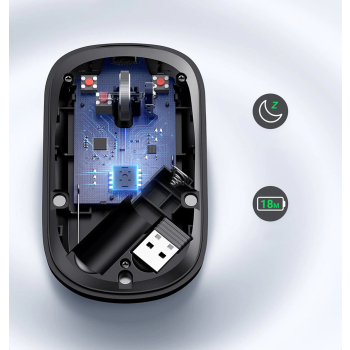 Poręczna myszka bezprzewodowa do komputera USB zielony