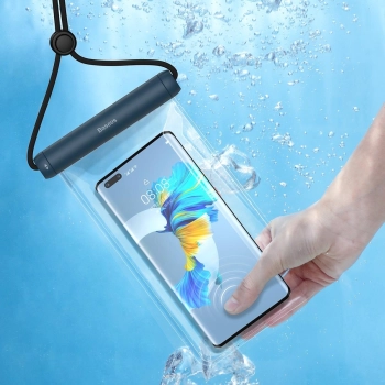 Wodoodporne etui pokrowiec na telefon Slide-cover niebieski