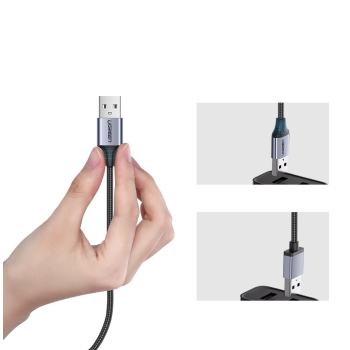 Kabel przewód USB - micro USB 1m szary