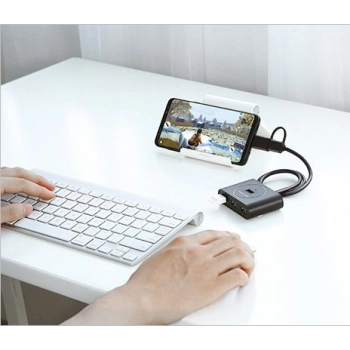 Rozdzielacz HUB portu USB do 4x USB 3.2 kabel 0.5 m czarny