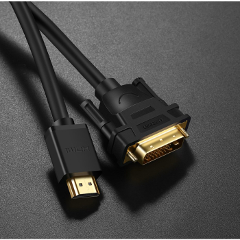 Kabel przewód przejściówka HDMI - DVI 4K 60Hz 30AWG 1m czarny