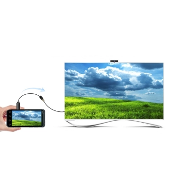 Kabel przewód przejściówka HDMI - micro HDMI 20cm czarny