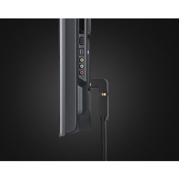 Wtyczka kątowa łącznik do kabla przewodu HDMI czarny