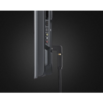 Wtyczka kątowa łącznik do kabla przewodu HDMI czarny