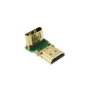 Wtyczka kątowa łącznik do kabla przewodu HDMI czarny