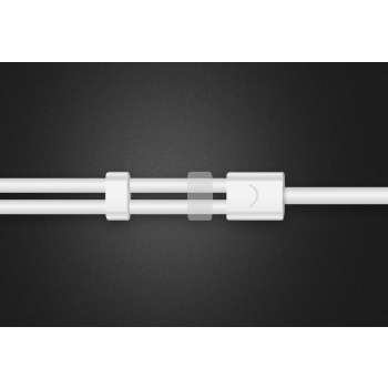 Rozdzielacz słuchawkowy 3.5mm mini jack AUX + mikrofon stereo 20cm srebrny