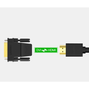 Przejściówka wtyczka HDMI żeński - DVI męski FHD 60Hz czarny