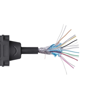 Kabel przewód adapter przejściówka DVI żeński - HDMI męski 22cm czarny