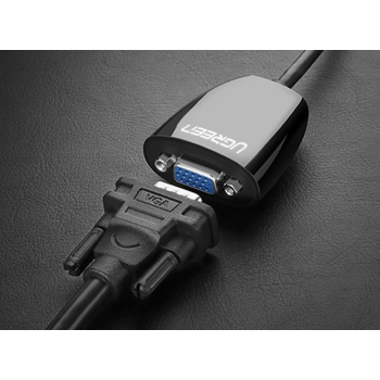 Przejściówka adapter przewód z HDMI męski do VGA żeński FHD czarny