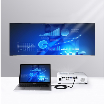 Kabel przewód przejściówka HDMI - USB-C 4K 60Hz 1.5m czarno-szary
