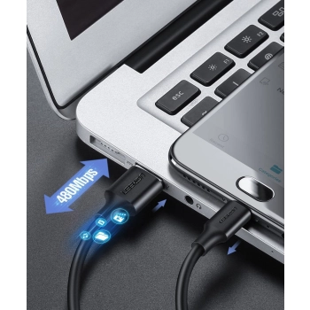 Kabel przewód USB - micro USB 2.4A 480Mbps 1.5m czarny
