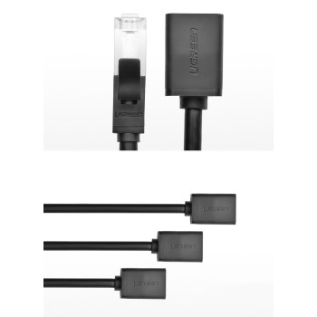 Przedłużacz do kabla skrętki FTP Ethernet RJ45 Cat 6 1000 Mbps 5m czarny