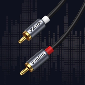 Kabel przewód audio dźwiękowy USB-C męski - 2RCA męski 1.5m szary
