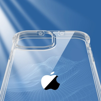 Etui pokrowiec do iPhone 13 pancerna obudowa z haczykami podstawką przezroczysty