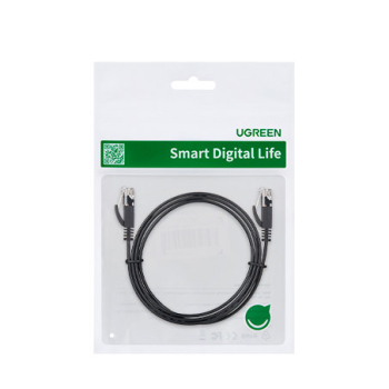 Płaski kabel sieciowy patchcord LAN RJ45 Ethernet Cat. 6 12m czarny