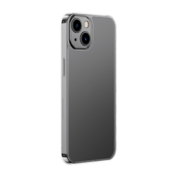 Etui pokrowiec do iPhone 13 sztywna obudowa z żelową ramką przezroczysty