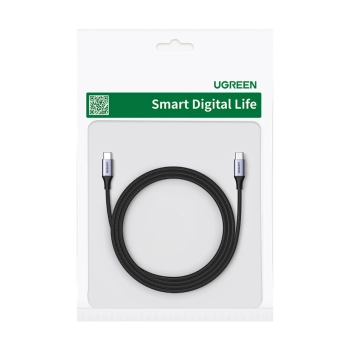 Kabel przewód w oplocie USB-C Power Delivery 240W 5A 2m szary