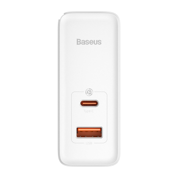 Szybka uniwersalna ładowarka sieciowa GaN5 Pro USB-C USB 100W PD QC AFC biały