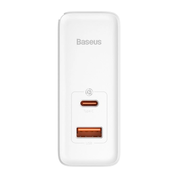 Szybka uniwersalna ładowarka sieciowa GaN5 Pro USB-C USB 100W PD QC AFC biały