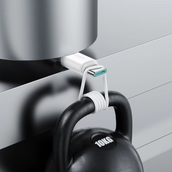 Kabel do ładowania i transmisji danych USB-A - USB-C 3A 2m biały